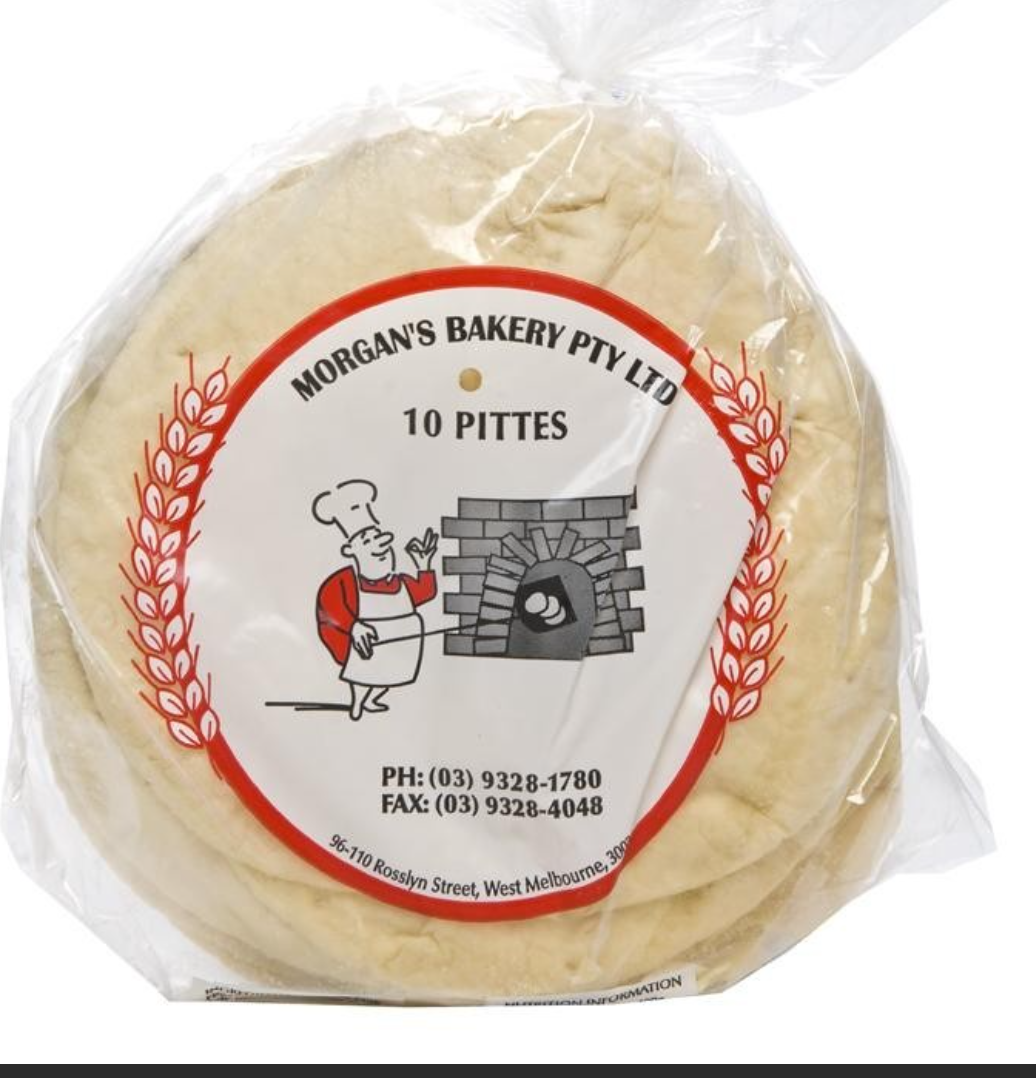 MORGANS PITA BREAD 24CM 10X10