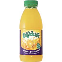 MILDURA JUICE/DRINK ORANGE/PASSIONFRUIT 6X500ML