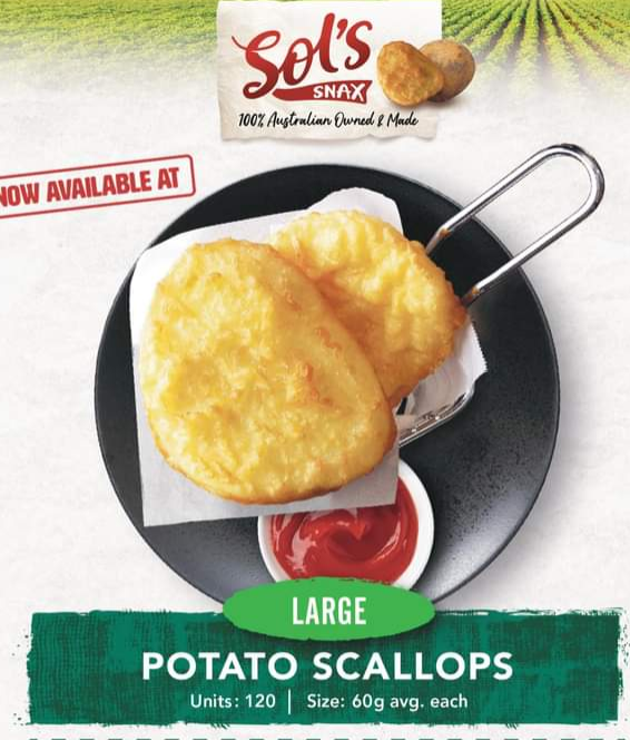 SOL'S POTATO SCALLOPS LARGE 100X60G