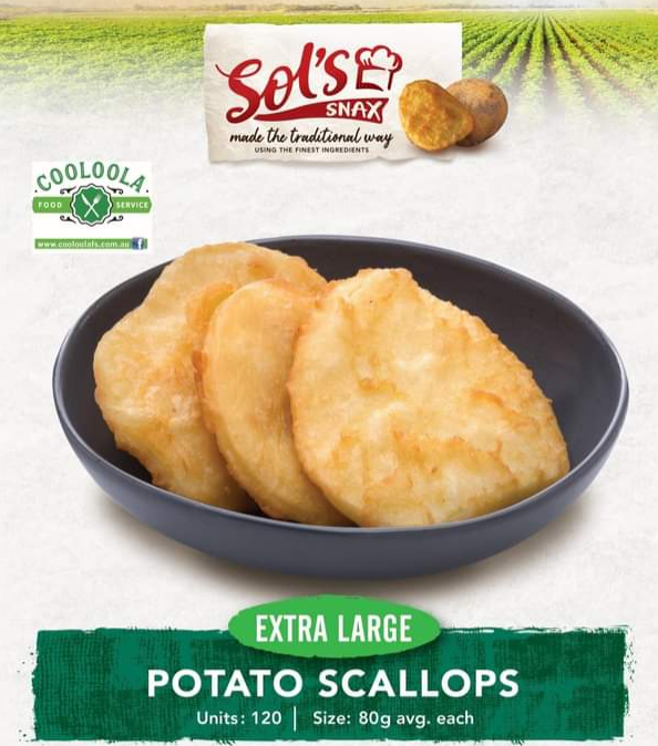 SOL'S POTATO SCALLOPS EXTRA LARGE 100X100G