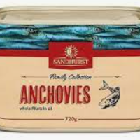 S/HURST ANCHOVY FILLETS (chiller) 12X720G