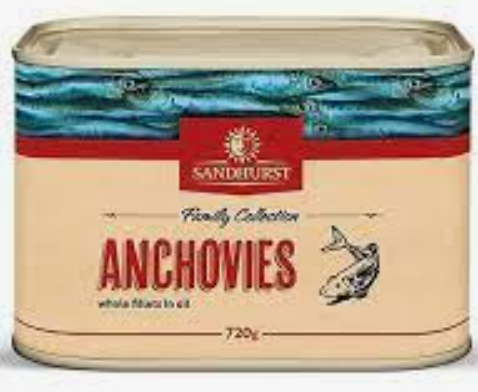 S/HURST ANCHOVY FILLETS (chiller) 12X720G
