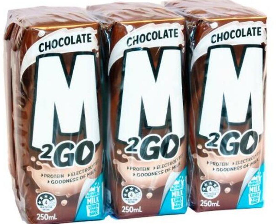M2GO CHOCOLATE UHT REDUCED FAT MILK 4X6X250ML