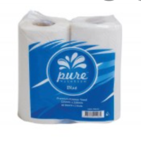 PURE PREM T/ROLL 2PLY 250SHT 4 ROLL X 12 PACK