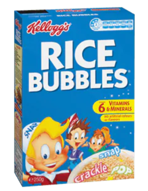 KELLOGGS P/C RICE BUBBLES 1X30