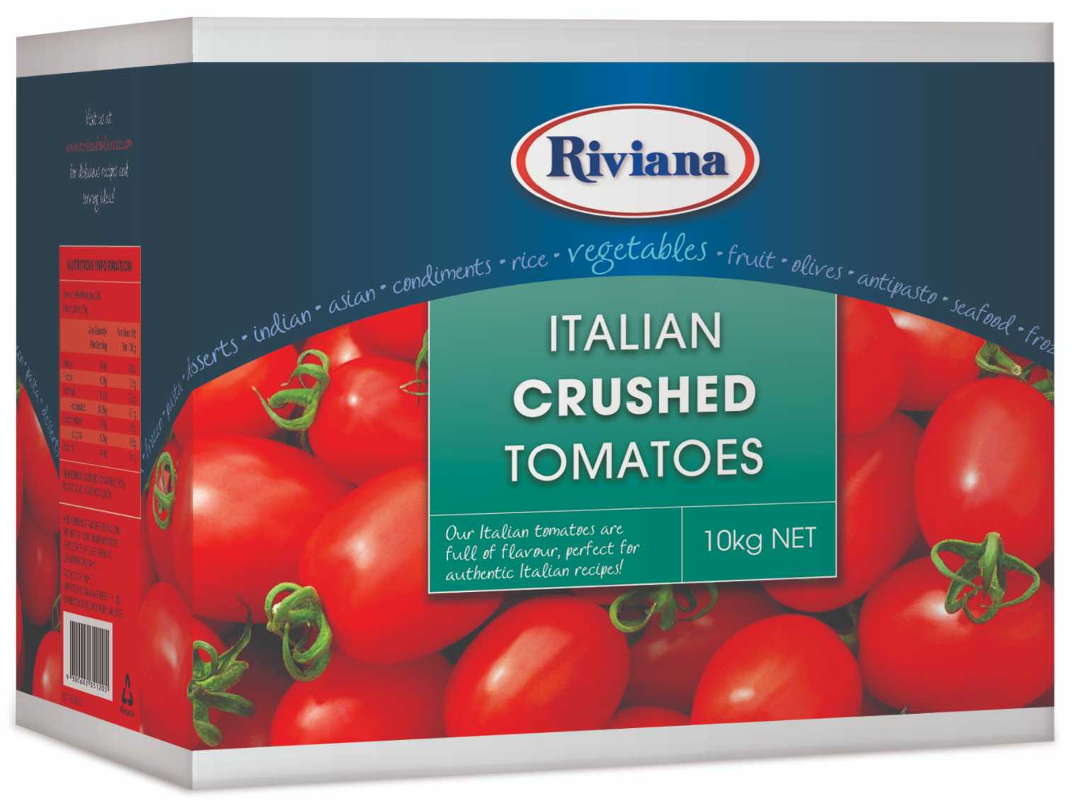 RIVIANA CRUSHED TOMATOES BIB (bag in box) 1X10KG