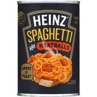 HEINZ SPAGHETTI+MEATBALLS 12X420G