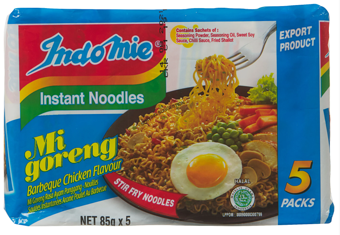 INDOMIE MI GORENG BBQ CHICK M/PK 8X(5X85G)