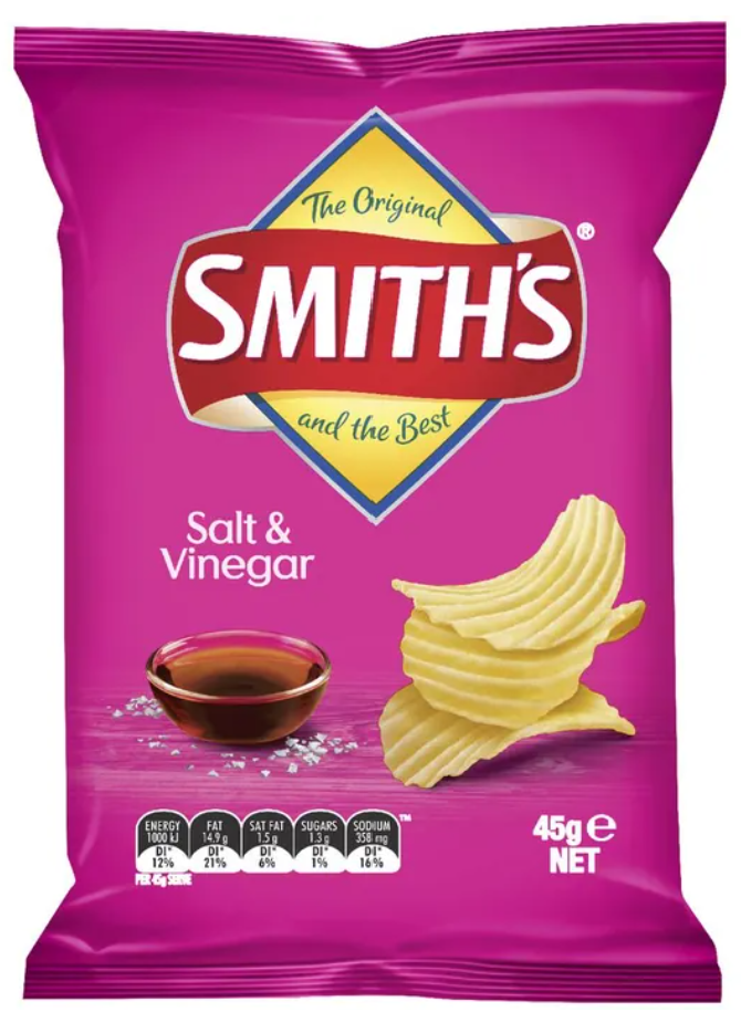 CRINKLE CUT SALT+VINEGAR 18X90