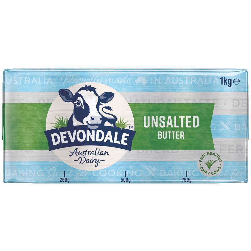 DEVONDALE UNSALTED BUTTER 10X1KG