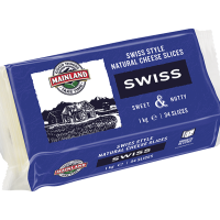 MAINLAND SWISS SLICE CHEESE 10X1KG