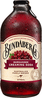 BUNDABERG BURGUNDEE CREAMING SODA 12X375ML
