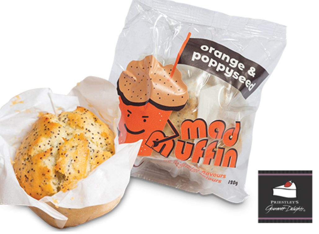 PRIEST MAD MUFFIN ORANGE+POPPYSEED I/W 1X28