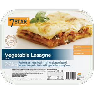 7 STAR VEGETABLE LASAGNA 5X2.6KG