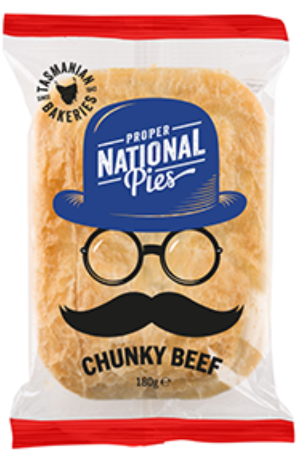 TASMANIAN BAKERIES CHUNKY BEEF 16X180G