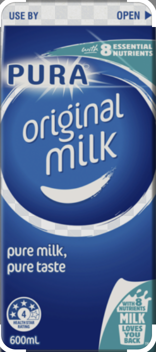 PURA WHITE MILK 28X600ML