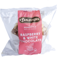 BALFOURS MUFFINS - HS RASPBERRY (& WHT CHOC) 15X150G