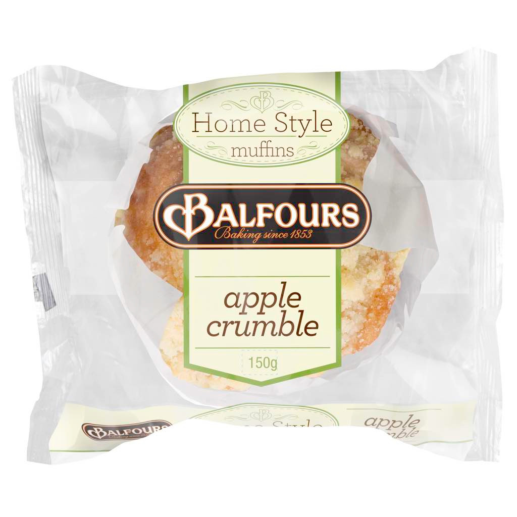 BALFOURS MUFFINS - HS APPLE CRUMBLE 15X150G