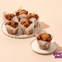 PRIESTLEY'S RASP & WHITE CHOC MUFFIN 150G 4INNER X 6PC