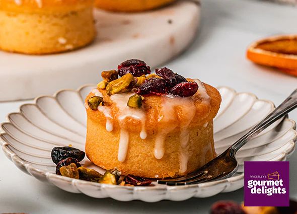 PRIESTLEY'S INDIVIDUAL ORANGE & ALMOND CAKE GF DF 6INNER X (8PC X 95G)