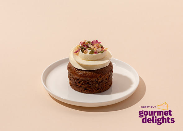 PRIESTLEY'S CARROT CAKE (DAIRY FREE & VEGAN) 113G - 6INNER X 8PC