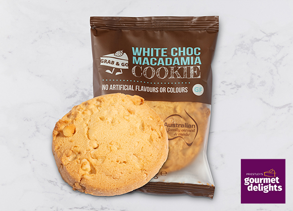 PRIESTLEY'S WHITE CHOC MACADAMIA GF - 6INNER X (11PC X 56G)