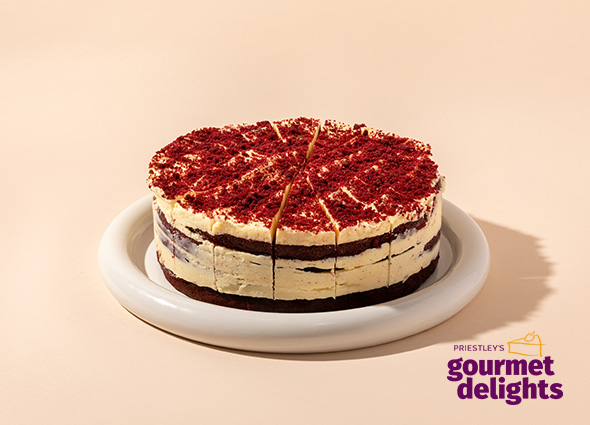 PRIESTLEY'S RED VELVET CAKE 16CUT - 2X2.22KG