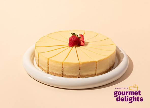 PRIESTLEY'S PLATINUM CHEESECAKE 16 CUT - 2X2KG
