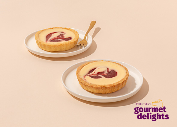 PRIESTLEY'S INDIVIDUAL STRAWBERRY CHEESECAKE TART GF 6INNER X (6PC X 97G)