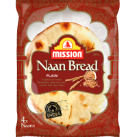 MISSION NAAN BREAD PLAIN 70G (8X4PACK)