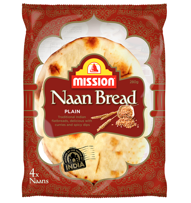 MISSION NAAN BREAD PLAIN 70G (8X4PACK)