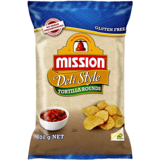 MISSION ROUND CORN CHIPS 6X500G