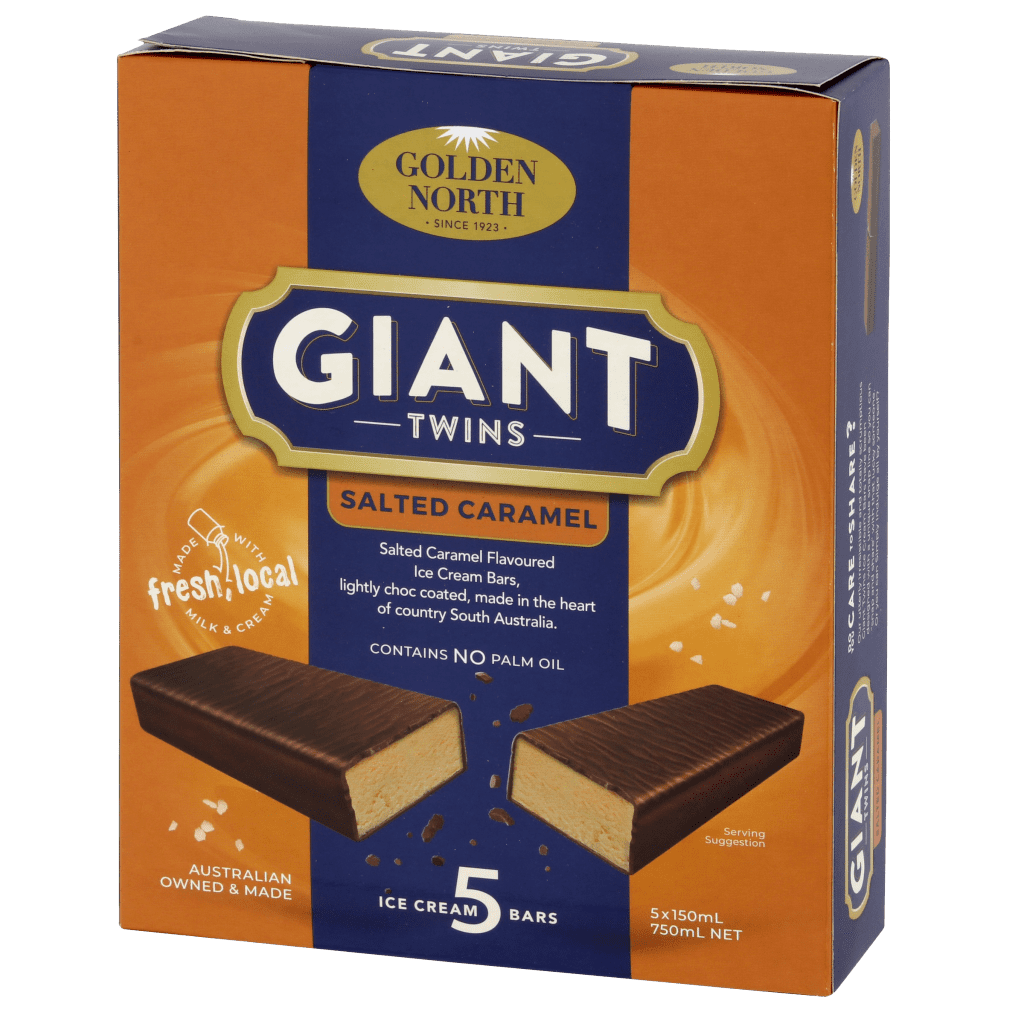 GOLDEN NORTH GIANT TWINS SALTED CARAMEL 24X150ML
