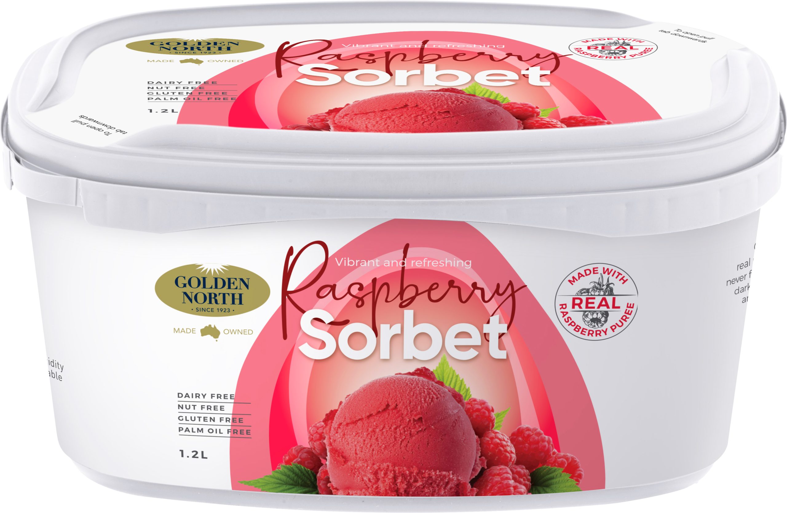 GOLDEN NORTH RASPBERRY SORBET 6X1.2LT