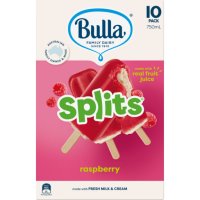 BULLA SPLITS RASPBERRY ICE CREAM STICK 5X10PACK
