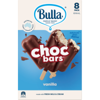 BULLA CHOC BARS VANILLA 5X8PACK