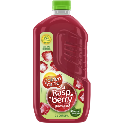 GOLDEN CIRCLE APPLE RASPBERRY CORDIAL 6X2L