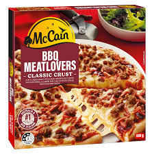 McCAIN FAMILY PIZZA BBQ MEATLOVERS 8X500G