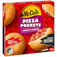 McCAIN PIZZA POCKET CHEESE & BACON 8X400G
