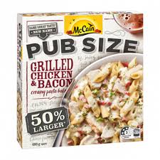 McCAIN PUB SIZE CHICKEN BACON BAKE 8X480G