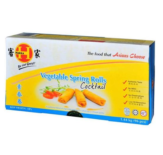 HAKKA VEGETABLE SPRING ROLLS - COCKTAIL 15G (8X1.44KG)