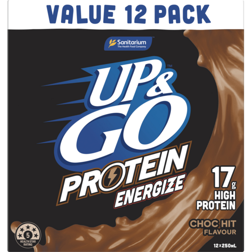 UP&GO PROTEIN ENERGIZE CHOC UHT 12X250ML