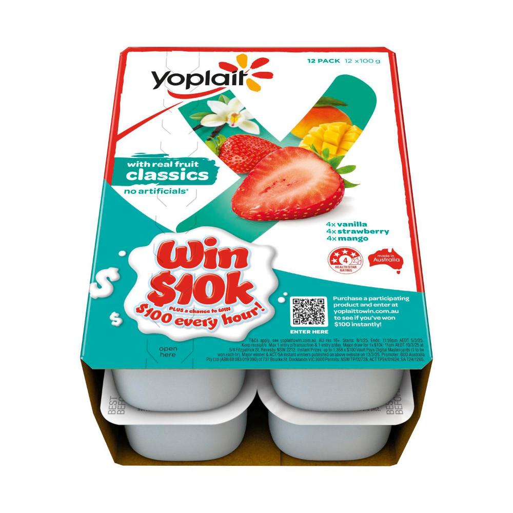 YOPLAIT SMOOTH MIX FLAV. YOGHURT 4X12X100G