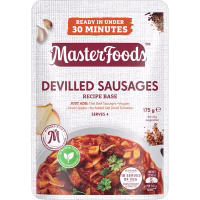 M/F DEVILLED SAUSAGES SAUCE 8X175G