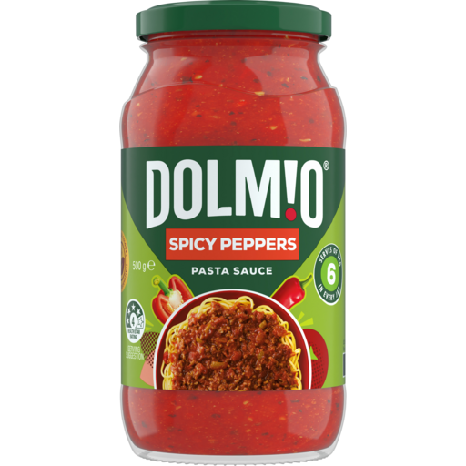 DOLIMO EXTRA PASTA SAUCE SPICY PEPPERS 6X500G