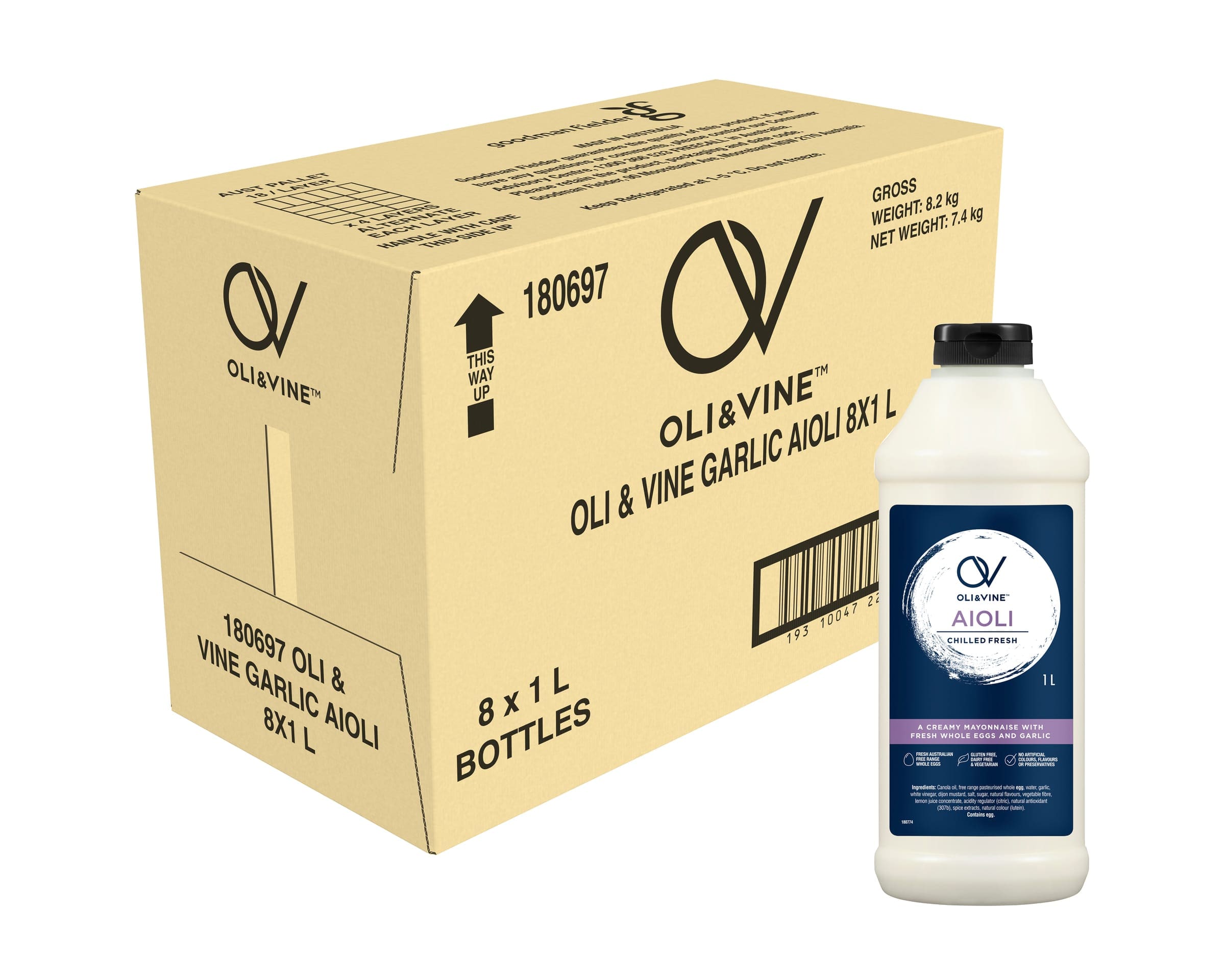 OLI & VINE GARLIC AIOLI 8X1LT