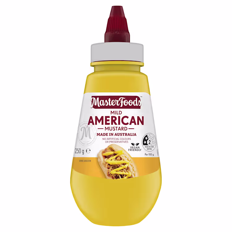 M/F MILD AMERICAN MUSTARD SQUEEZY 6X250G