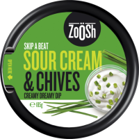 ZOOSH SOUR CREAM & CHIVE DIP 6X185G