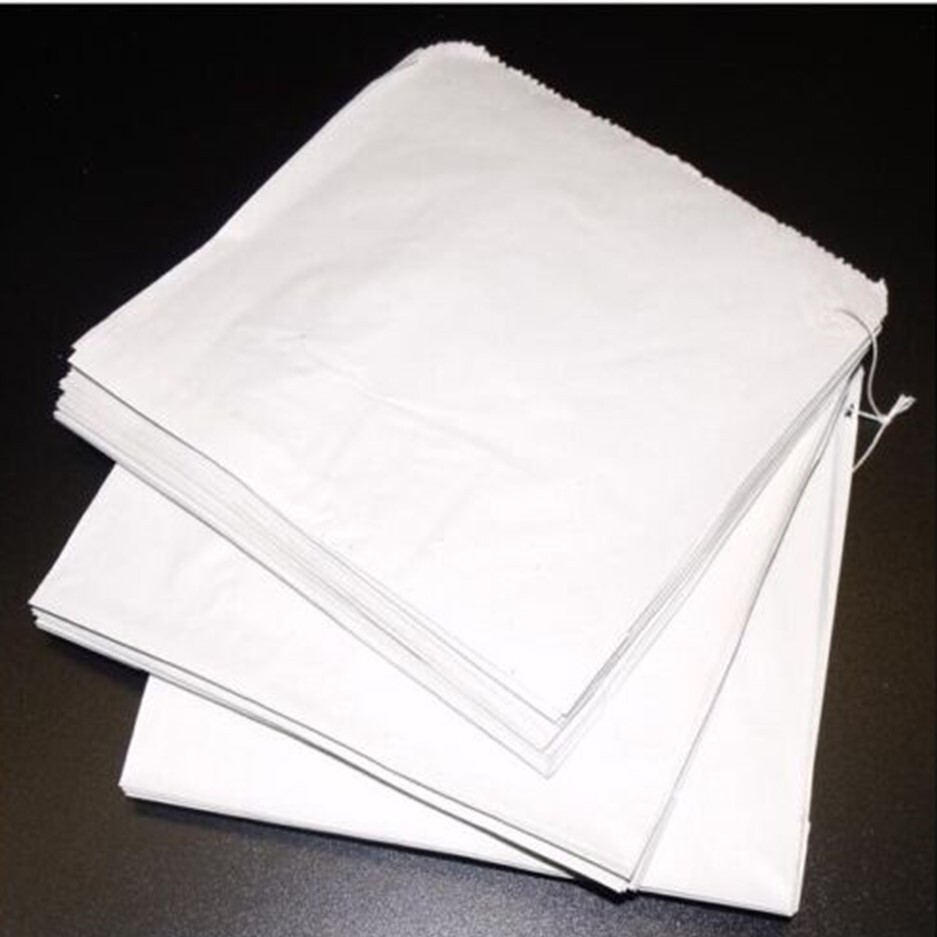 WHITE PAPER BAGS 250x200mm 3F 1X500