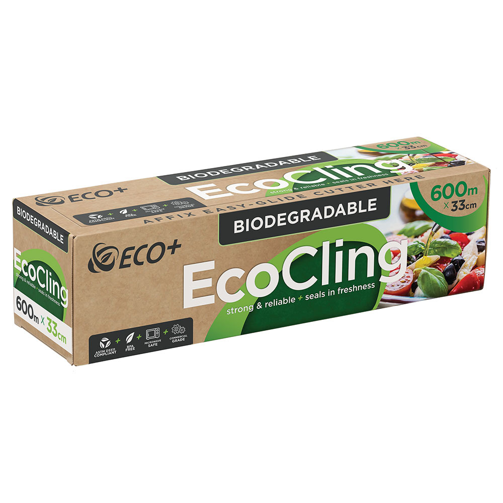 ECOCLING BIODEGRADABLE CLING WRAP 33CM - 1X6ROLLS